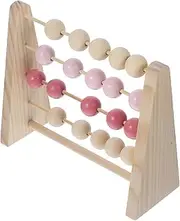 Vaguelly Wooden Abacus Math Learning for Mental Arithmetic Tool Educational Bead Counting Game for Boy Girl Months Montessori Style Learning Aid
