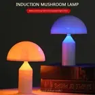 Battery Operated Table Lamp Touch Dimmable Mushroom Night Light Bedroom