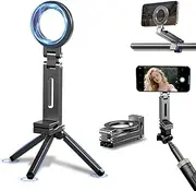 Jkoailiwi E01S Magnetic Tripod Stand for iPhone, Grey