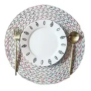 4/6PCS Anti-slip Kitchen Mat Insulation Placemats Round Table Coasters Pad White