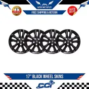 New 17" Black Wheel Skins For 2016-2018 Chevrolet Malibu LT / Hybrid