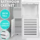 80cm Bathroom Storage Cabinet Organiser Cupboard Shelf Tall Slim Laundry Toilet