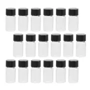 20 Pcs Glass Sample Vial Mini Bottles with Lids Laboratory