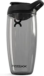 Promixx PURSUIT Protein Shaker Bottle New Edition - Premium Bottles for Protein Mixes and Dietary Supplement Shakes - Easy to Clean, Durable Protein Shaker, 700 ml, Stealth Black