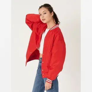 Levis Gold Tab金標系列 女款 Oversize寬鬆版棒球外套 紅寶石