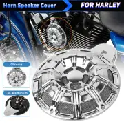 110dB Horn Speaker Cover Chrome For Harley Electra Street Glide Softail Fat Boy
