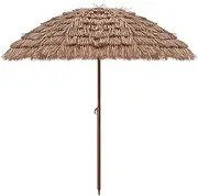 Satch Patio Umbrella, Hawaii Antiqui Umbrella, Tilting Function Tropical Parapa Outdoor Umbrella with Sun Resistant Fabric for Pool/Garden (No Base)
