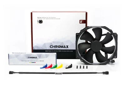 NEW Noctua NF-A15 HS-PWM chromax.black.swap 140MM Cooling Case Fan 1500RPM 4-Pin