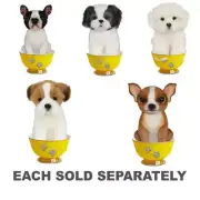 Hansa Realistic Dog Tea Cup Soft Plush Toy Stuffed Animal 15cm Ages 3+ and Up