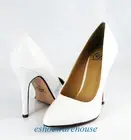 White Patent Awesome Sexy Height Pointy Pointed Toe Stilettos Heels Pumps