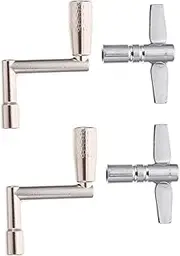 UPKOCH 4Pcs Drum Keys Set Durable Drum Tuning Wrenches Convenient Storage for Musicians Silver Finish