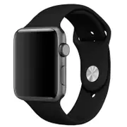 [WAT-NB-38BKG2] Sports Silicone Bracelet Strap Band For Apple Watch IWatch 38/40mm Black