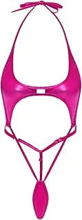 DuBom Women Teeny Weeny Sling Shot Halter Lingerie Babydoll Exotic Micro Mini Teddy Bodysuit One Piece Bikini Monokini Swimsuit