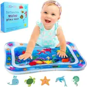Tummy Time Water Play Mat - Infant Baby Sensory Toys, Inflatable Tummy Time Mat