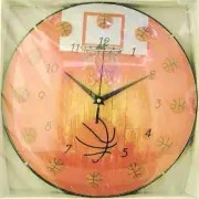NEW SPORTS BASKETBALL CHILDREN KID PLASTIC WALL CLOCK+BOX