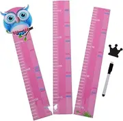 ANDRESLAD 1Set Self Adhesive Height Ruler Wall Decal Animal Design Sticker for Nursery Bedroom Playroom Durable Material Track Growth with Fun Cartoon Patterns