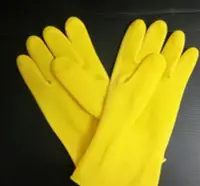 在飛比找Yahoo!奇摩拍賣優惠-5種尺寸! 12雙 黃色 獵人牌 橡膠手套 工業用手套 乳膠