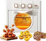Household Multi-Function Oven, 18L Large-Capacity Compact Electric Air Fryer Oven with Temperature Control & Timer, 360° Hot Air Circulation, Air Fryer Toaster Oven Combo with Baking Tray