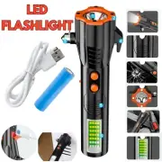 LED Flashlight Light Bright Tactical Torch USB Rechargeable Emergency Work Lamp