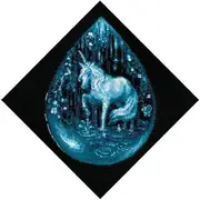 RIOLIS Counted Cross Stitch Kit 7.75"X7.75"-Unicorn Tear R2161