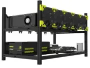 Veddha V4C 6-GPU Mining Case Aluminum Mining Rig Open Air Frame Case