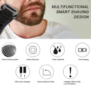 Professional USB Charging Men Waterproof Electric Shaver Portable Beard Trimmer