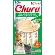 Inaba Cat Churu Meal Topper Treat - Creamy Tuna & Chicken Recipe 24 x 14g Tubes