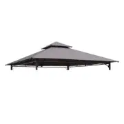 ST. Kitts Replacement Canopy for 10-foot Vented Canopy Gazebo - Steel Grey