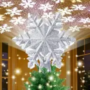 Christmas Tree Topper Snowflake Tree Toppers for Christmas Tree Silver