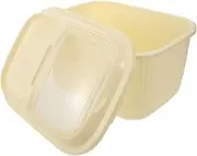 SHINEOFI Airtight Rice Container with Clear Lid Capacity Sealed Grain Storage Bucket for Rice Flour Beans Cereal and Pet Food Rolling Wheel Design for Easy Mobility
