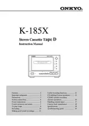 Onkyo K-185X Tape Deck Owners Manual
