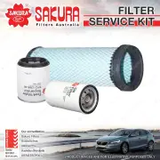 Sakura Oil Air Fuel Filter Service Kit for Hino Ranger Pro 7 GD1 9 FG1 2003-2008