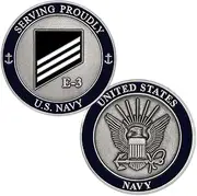U.S. Navy Rank E-3 White Seaman Challenge Coin