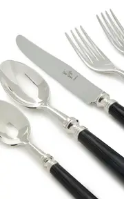 [Alain Saint-Joanis] Set-of-Five Marbella Wood Silver-Plated Silverware