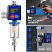 1/4" Digital Spray Paint Gun Air Pressure Regulator Gauge Water Trap Filter Tool