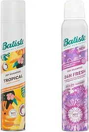 Batiste Summer Vibes Dry Shampoo Collection - 1x Batiste Tropical 200ml + 1x Batiste 24H Fresh 200ml
