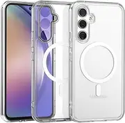 [ZYIMOU] for Samsung Galaxy A54 5G Case Compatible with MagSafe, Transparent Mobile Phone Case Magnetic for Samsung Galaxy A54 5G Camera Protection Back Thin Shockproof Protective Case (Crystal Clear)