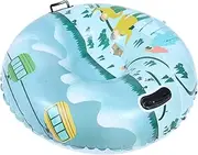 GANAZONO 1PC Durable PVC Snow Tube Thickened Inflatable Sled for Winter Fun High Abrasion Resistance Fast Inflation Reinforced Handles for Outdoor Skiing Adventures