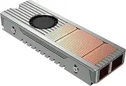 NonMiFyR M.2-8 SSD Heatsink Quick Cooling Woth Double Thermal Pad Sturdy with Quiet Fan Multiuse for Desktop Computer Replacements