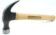 Vintage STANLEY 16oz Curved Claw Nail Hammer w. Hickory Handle 51-616 NOS