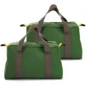 2 Pack Wide Mouth Tool Bags, 14" Heavy Duty Tool Storage Bag with Zipper, Lar...