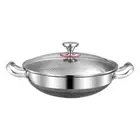 Stainless Steel Wok Pan Non-stick Frying Pan Gas Induction Cooker