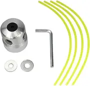 Yardwe 8pcs Aluminum Grass Trimmer Head Set Durable Lawn Mower Cutting Line Head Compatible with Lawn Mowers Compact Design for Garden and Farm Use Silver