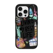 iPhone 16 Pro Impact Ring Stand Case MagSafe Compatible Travel Lover by Nawara Studio