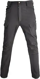 [Generic] Men's Waterproof Tactical Pants Casual Lightweight Slim Hiking Pants Camo Multi Pockets Utility Ripstop Work Cargo Pant