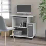 NNEVL Computer Desk White 80x50x75 cm Chipboard