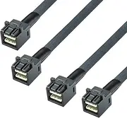 10Gtek Internal Mini SAS HD SFF-8643 Cable, With Sideband, 1-Meter(3.3ft), Foldable, Flexible, 2 Pack