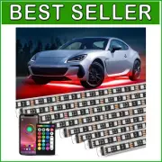 Multicolor LED Underbody Lights - 8Pcs Neon Accent Strips with Smart APP Control