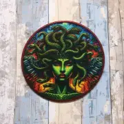 Medusa Patch Iron-on Applique Argonaut, Greek, Snake, Myth of Olympus, Monster