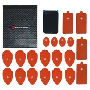 Reusable Electrode Pads for TENS EMS Unit 20 Replacement Pads with Holder, Red